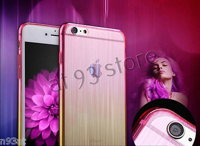 Ultradünne rosa gebürstete weiche Gel TPU durchsichtige Schutzhülle für iPhone 5/5S 6/6S 6Plus