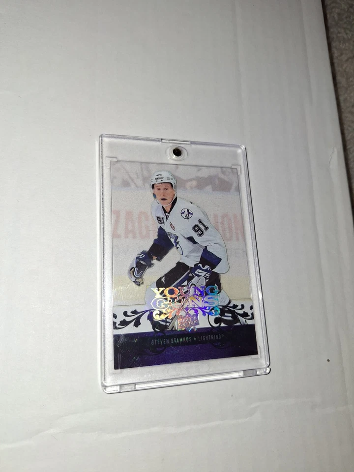 2017-18 cubierta superior retro Young Guns acetato Steven Stamkos corte transparente - ¡muy raro!! Foto 2 de 4