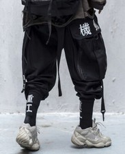 Niepce Streetwear Black Harem Techwear Unisex Joggers Urban Japanese Cargo Pants