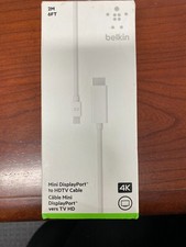 BELKIN Mini DisplayPort to HDTV Cable 4K TV HD 6 Ft - NEW