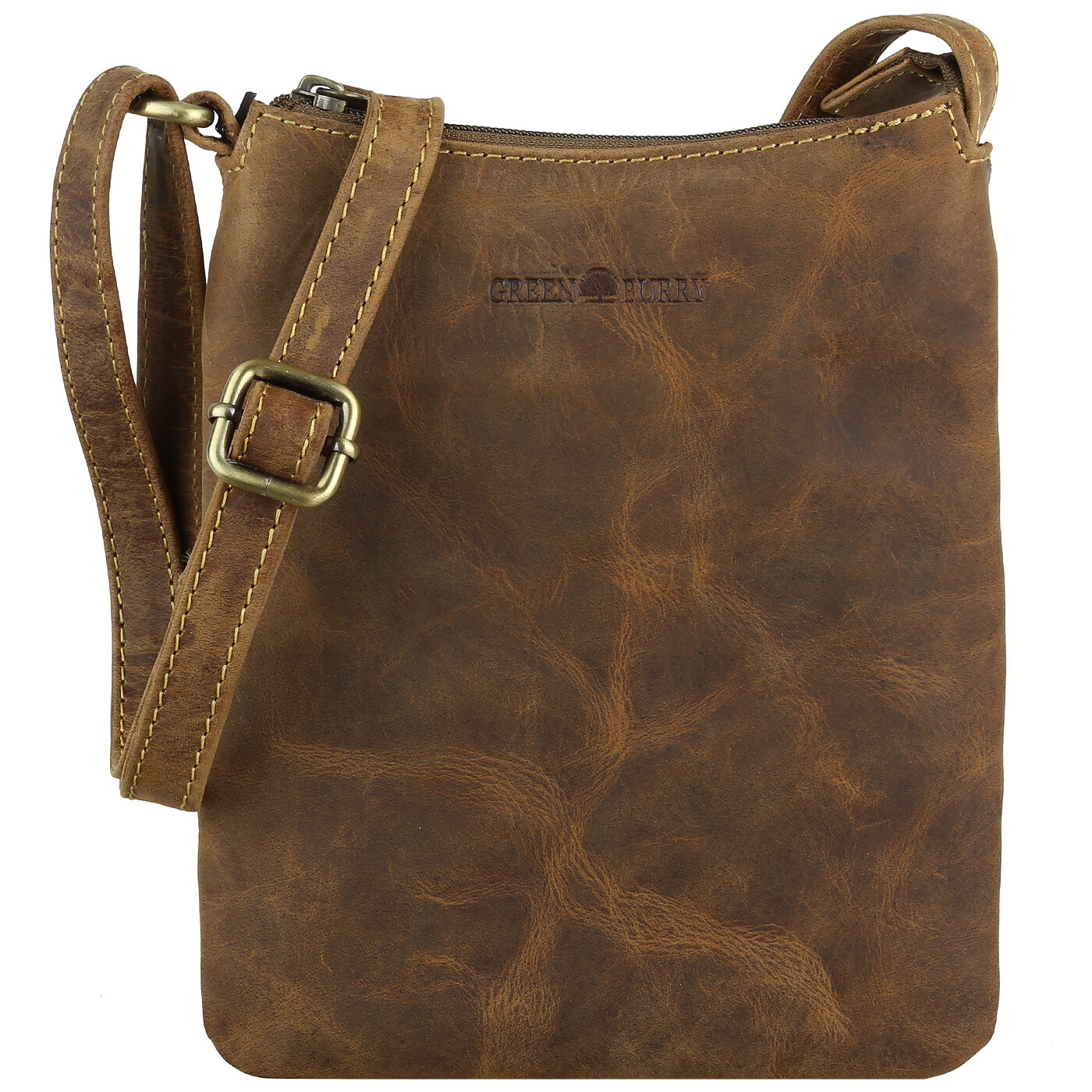 Винтажная сумка через плечо Greenburry Leder Umhngetasche Schultertasche 1564-25 9590₽