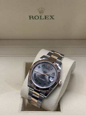 Rolex Datejust 41mm Wimbledon Rose Gold BRAND NEW FULL SET BOX AND PAPERS 126331