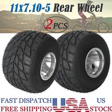 2x 11x7.10-5 5" Rear Wheel Tire Rim For Go Kart Golf Cart Drift Trike 4 Wheelers
