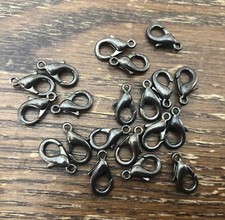 Blackened Dark Plated Lobster Claw Clasps Closure Jewelry Findings Lot