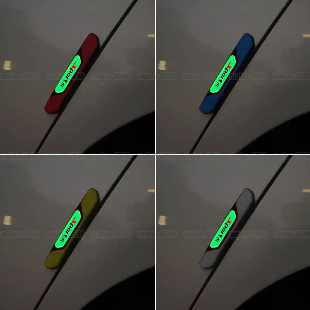 4pcs Car Side Door Edge Scratch Protector Strip Luminous Sticker Accessories
