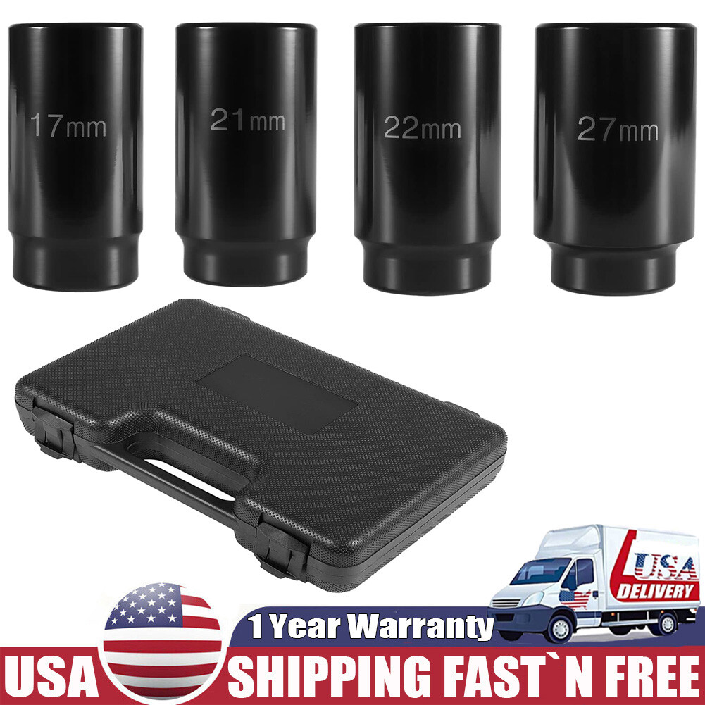 17/21/22/27mm Harmonic Balancer Socket Crank Bolt Socket Set