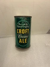CROFT CREAM ALE PREMIUM BEER 12OZ. FLAT TOP BEER CAN.