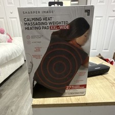 Sharper Image Calming Heat XXL-Wide Weighted Electric Heating Pad Massage