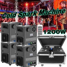 4PCS 1200W Cold Spark Machine Powder Firework Stage Effect DMX DJ Wedding Show