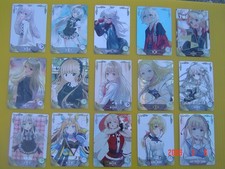 15 Goddess Story Anime Waifu Holofoil Cards with blonde-haired girls (NM Cond.)