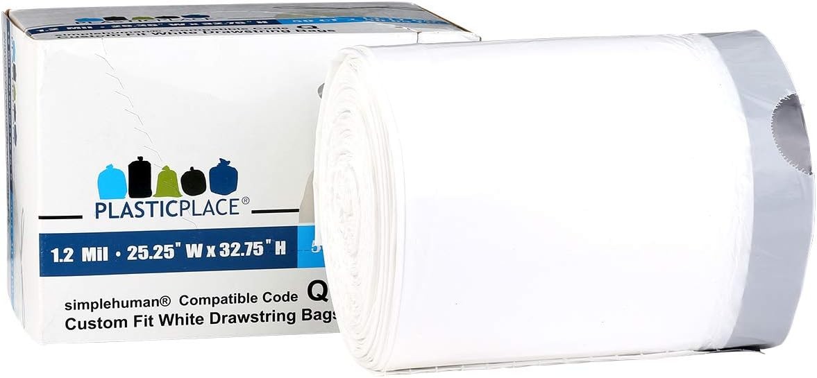 Sacchi Per La Spazzatura Plasticplace Su Misura Compatibili Con Simplehuman Codice E 100 Pezzi Sacchi Per La Spazzatura Con Coulisse Bianchi Da~p132769159