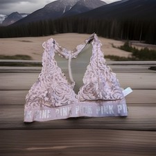 VS Pink Women s Medium Lace Bralette Adjustable Pink