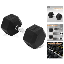 Durable 35lb Hex Dumbbell with Non-Slip Grip - Perfect for Strength Training