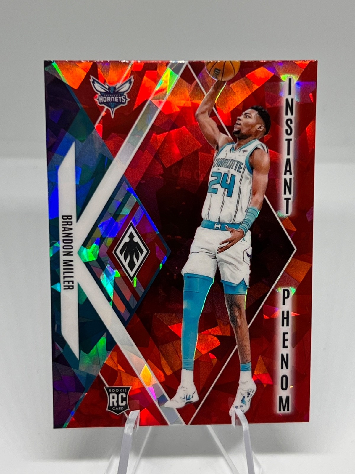 2023-24 Panini Phoenix - Instant Phenom Brandon Miller #24 Red Ice (RC) Hornets