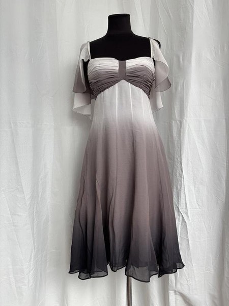 Women Karen Millen Dress Grey Silk 34 / XS / 42