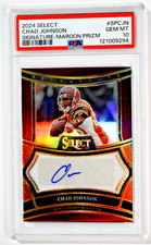 2024 Panini Select Signature Chad Johnson Maroon Prizm Auto /75 PSA 10 Bengals
