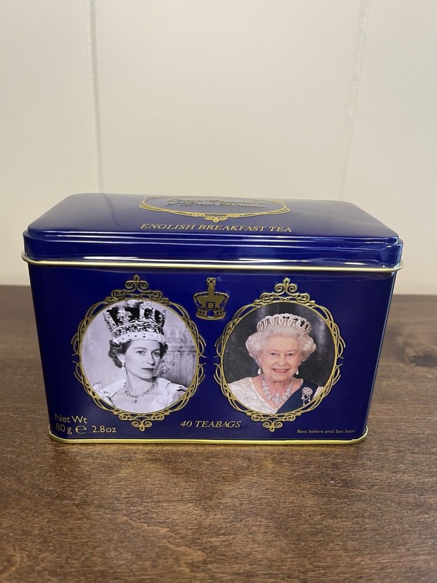 茶 Queen Elizabeth II-English Breakfast Tea Queen Elizabeth II English Breakfast Tea Tin - No Tea | eBay