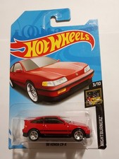 2019 Hot Wheels Nightburnerz '88 Honda CR-X In Red,International W/Crease Dings