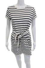 Rag & Bone Womens T Shirt Dress Black Striped...
