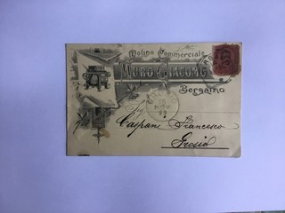 CD 407 ITALIA CARTOLINA PUBBLICITÀ MURO GIACOMO MOLINO BERGAMO