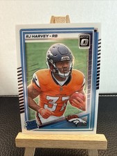 RJ Harvey Rated Rookie 2025 Panini Donruss Optic Football #208 Denver Broncos