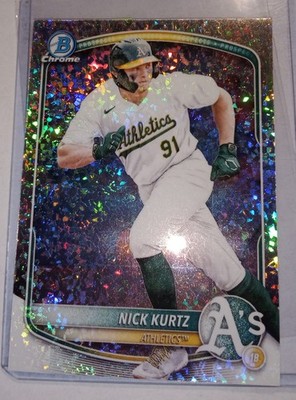 2025 Nick Kurtz Bowman Chrome Mini Diamond Refractor Rookie Card 