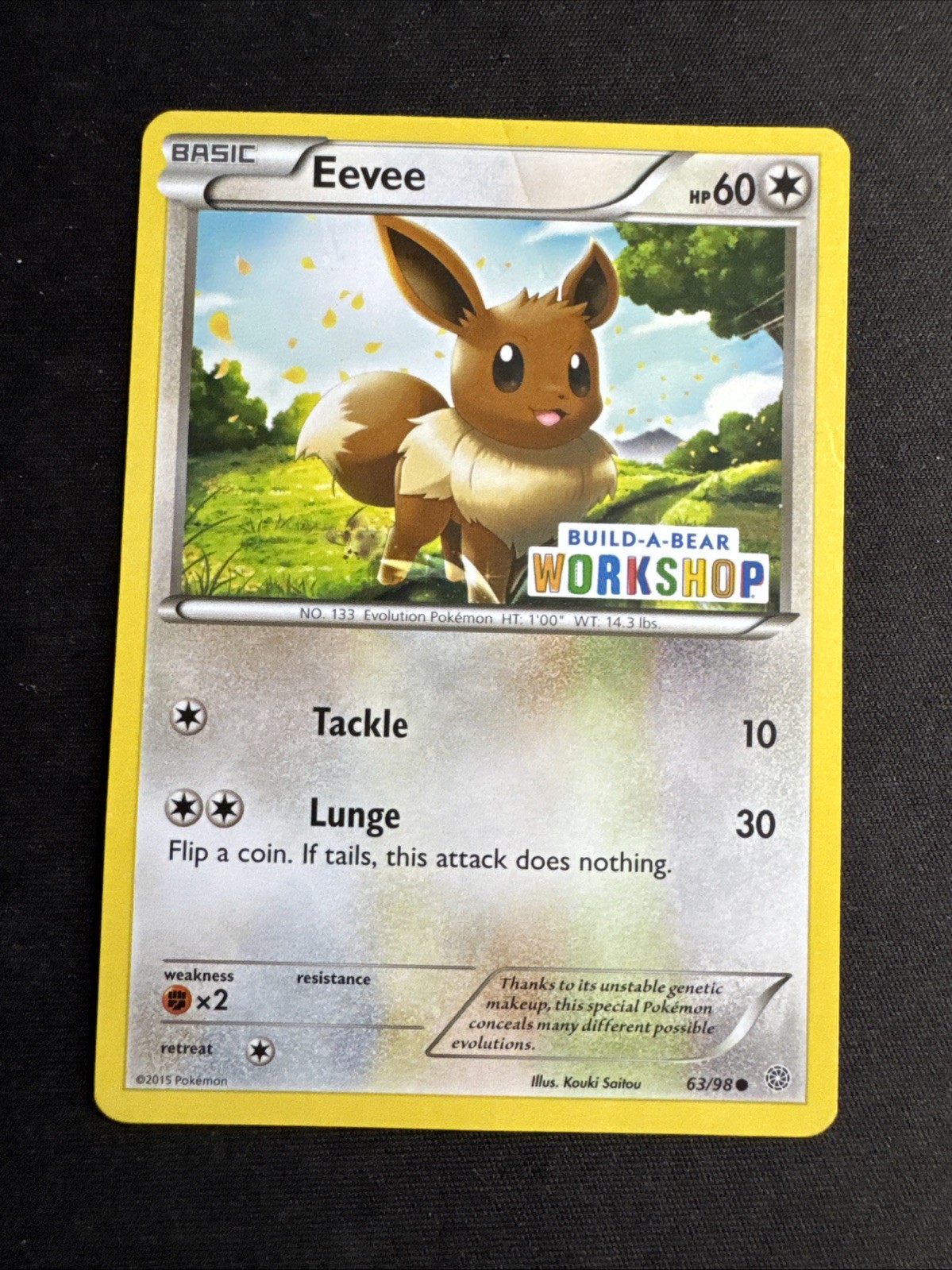 Eevee 63/98 Build-A-Bear Promo - Ancient Origins - MP (Small Indent) - see Pics
