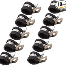 3/8 Fuel Line Tubing Mounting Clamps Cable Clamp Hardware Rubber Cushioned 3/8