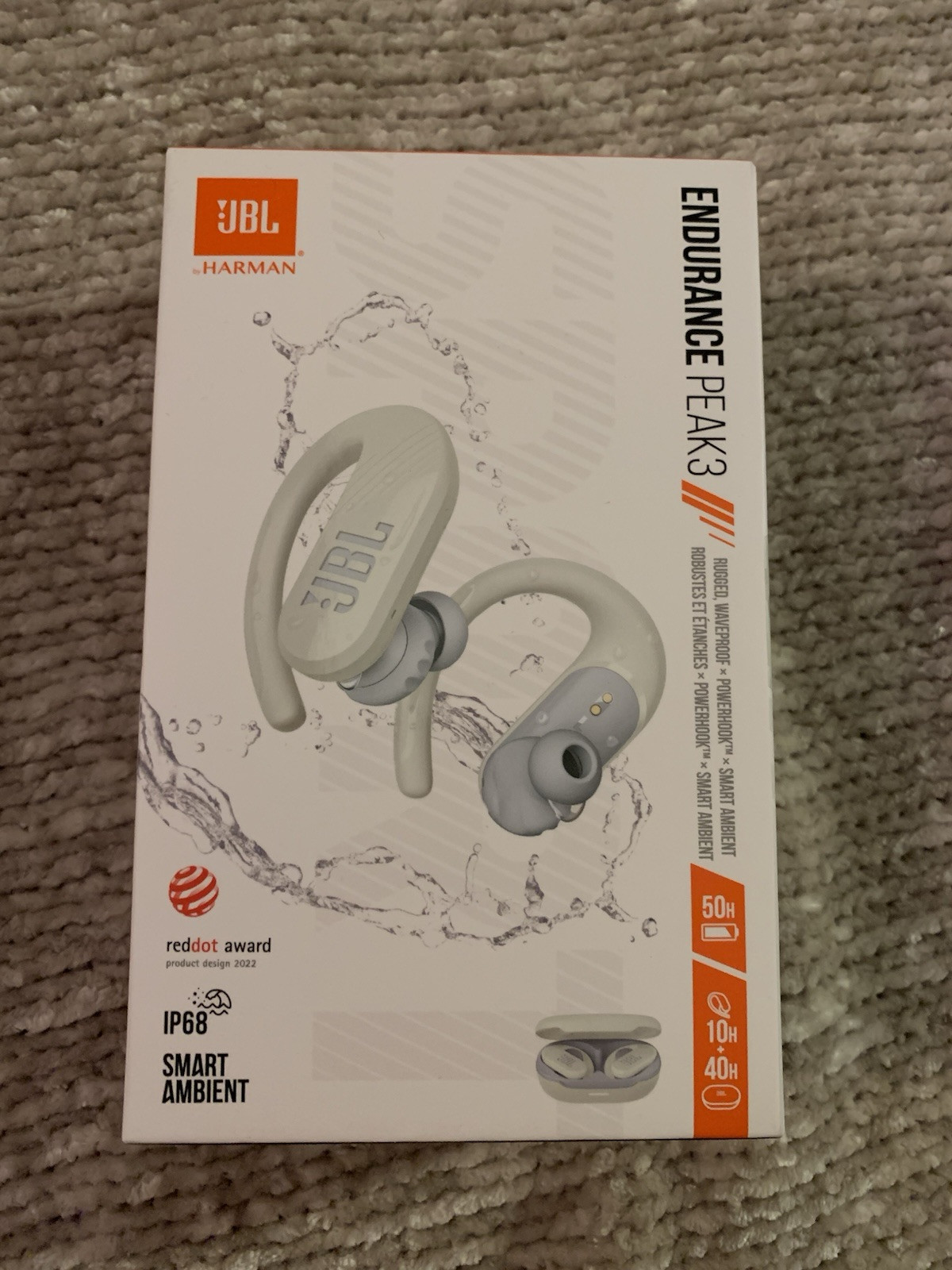 JBL Endurance Peak 3 III True Wireless In-Ear Sport Headphones - White