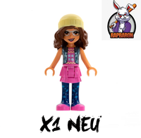 Lego® Friends ● Olivia (Nougat) - Dark Pink Skirt ● Minifigur ● Frnd0509 ● Neu