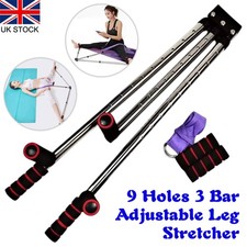 9 Hole 3 Bar  Leg Stretcher Adjustable Split Stretching Machine for Home Yoga UK