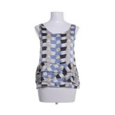 3.1 Phillip Lim, Tank­top, Größe: 32, Blau/Mehrfarbig, Seide, Chevron #Dw4