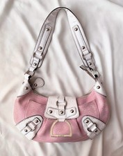 Vintage Guess Y2K Umhängetasche Pink Monogra...