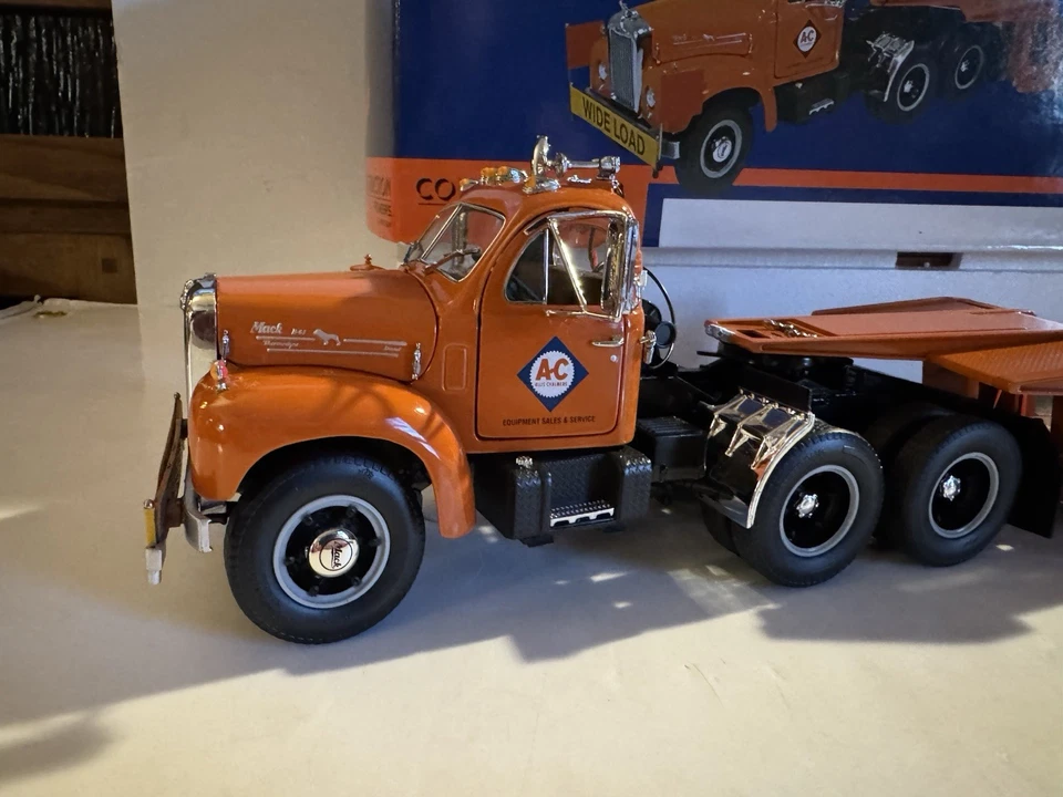First Gear 1/25 Diecast AC Allis-Chalmers, B Model Mack Truck & Lowboy Trailer - Image 4 of 4