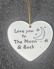 love you to the moon and back Heart Keepsake