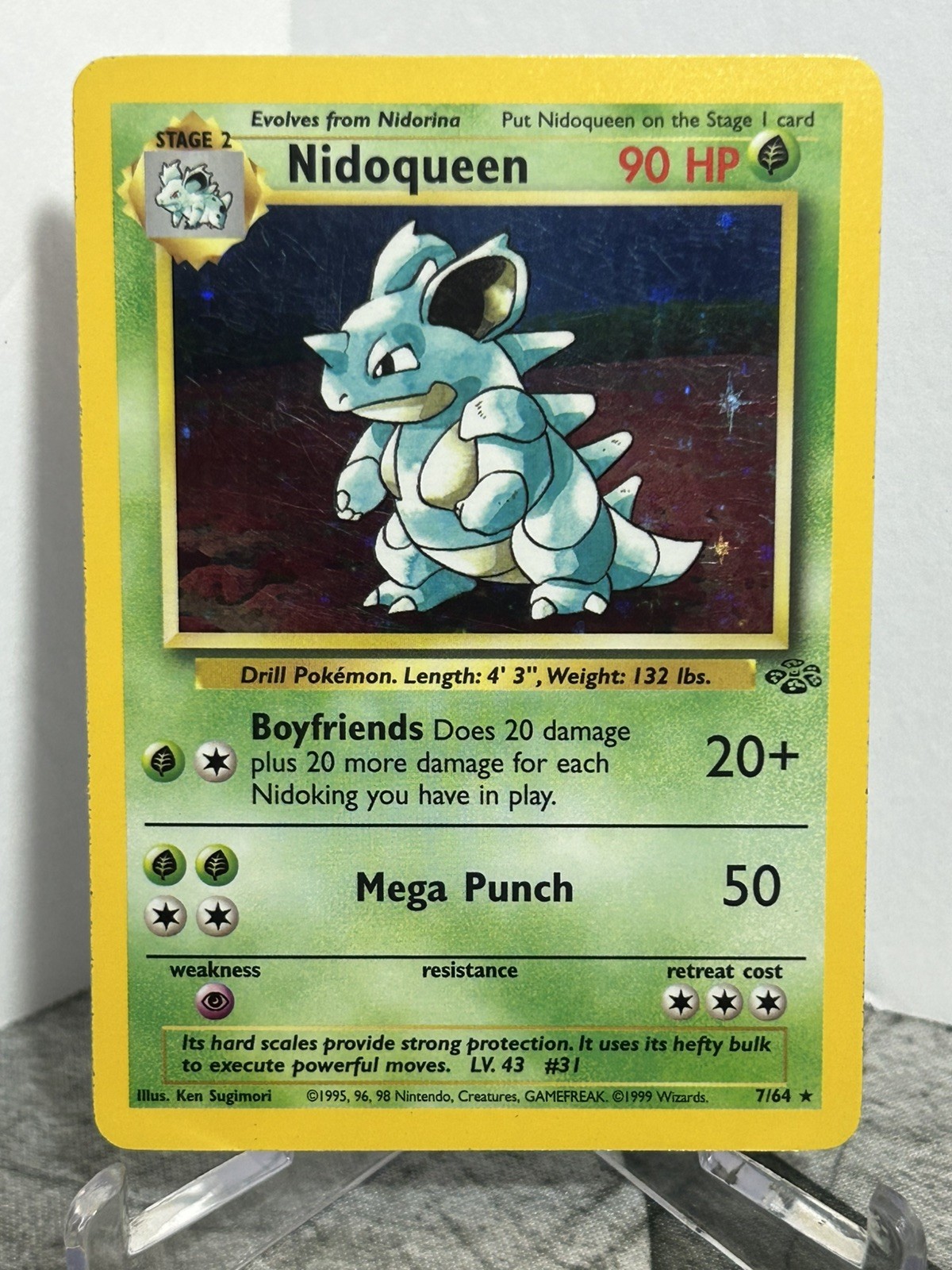Nidoqueen Jungle Holo WOTC 7/64 MP