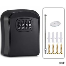 Wall Mount Key Lock Box with 4 Digit Password Code Security Home Office Key Safe