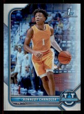 2021-22 Bowman University #24 Kennedy Chandler Refractor Tennessee Volunteers