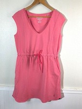 Tommy Bahama IslandZone Active Dress Small Pink Sleeveless Drawstring Pockets