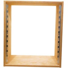 MUSIC STORE Studiorack 8HE Birke Bausatz Unlackiert Verst. Alu-Schienen 18mm