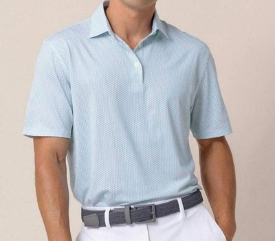 #ad Southern Tide Driver On The Ball Printed Polo Simply Green $52.00