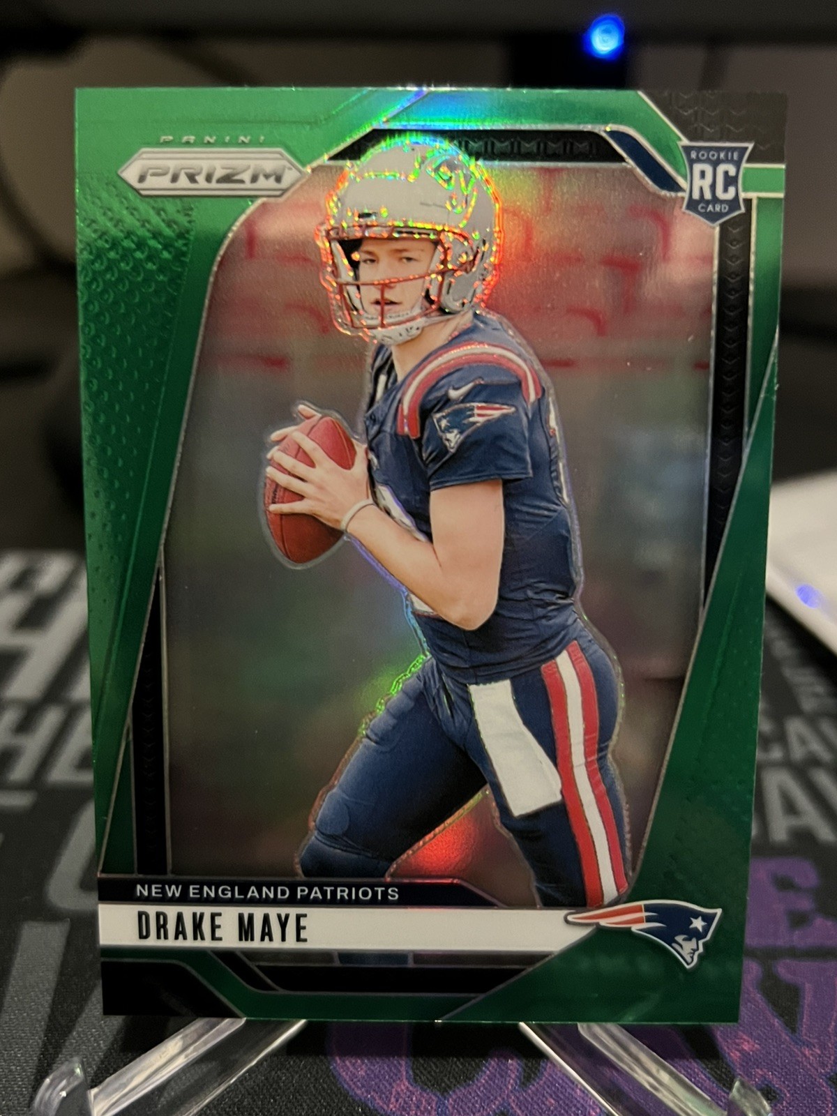 2024 Panini Prizm - Rookies Drake Maye #329 Green Prizm (RC)