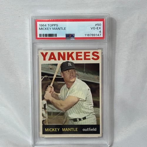 1964 Topps MICKEY MANTLE Baseball Card #50 PSA 4