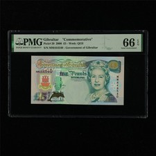 2000 Gibraltar "Commemorative" 5 Pounds Pick#29 PMG 66 EPQ Gem UNC