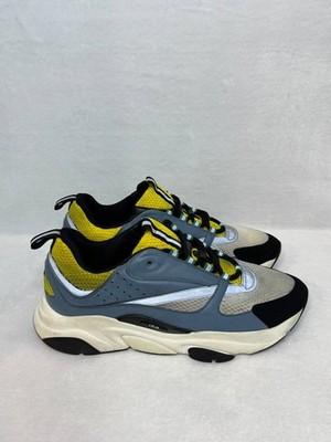 Dior B22 Reflective Yellow Grey White Mens Sneakers - Size 47 US 13