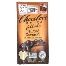 Filled Salted Caramel in Dark Chocolate, 55 Cocoa, 3.2 oz 90 g 
