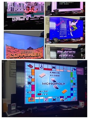 NES Lot: 9 Carts: CIB Monopoly, loose Desert Cmd, Renegade, Mario, Blades, more