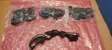 Lot of 4 Motorola Radio Compatible 2 Pin Hands Free Earpiece & Push-to-talk Mic