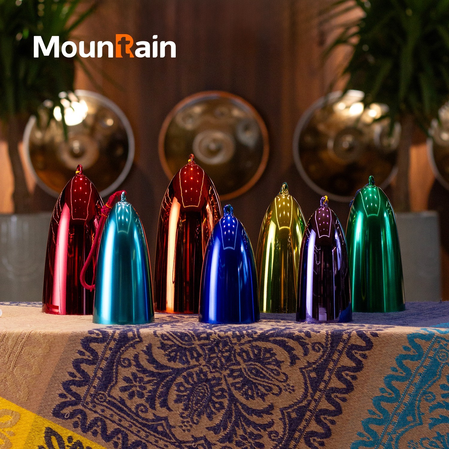 MountainRain  7 Colors Bath Energy Cosmic Light Clear Crystal Singing Bell