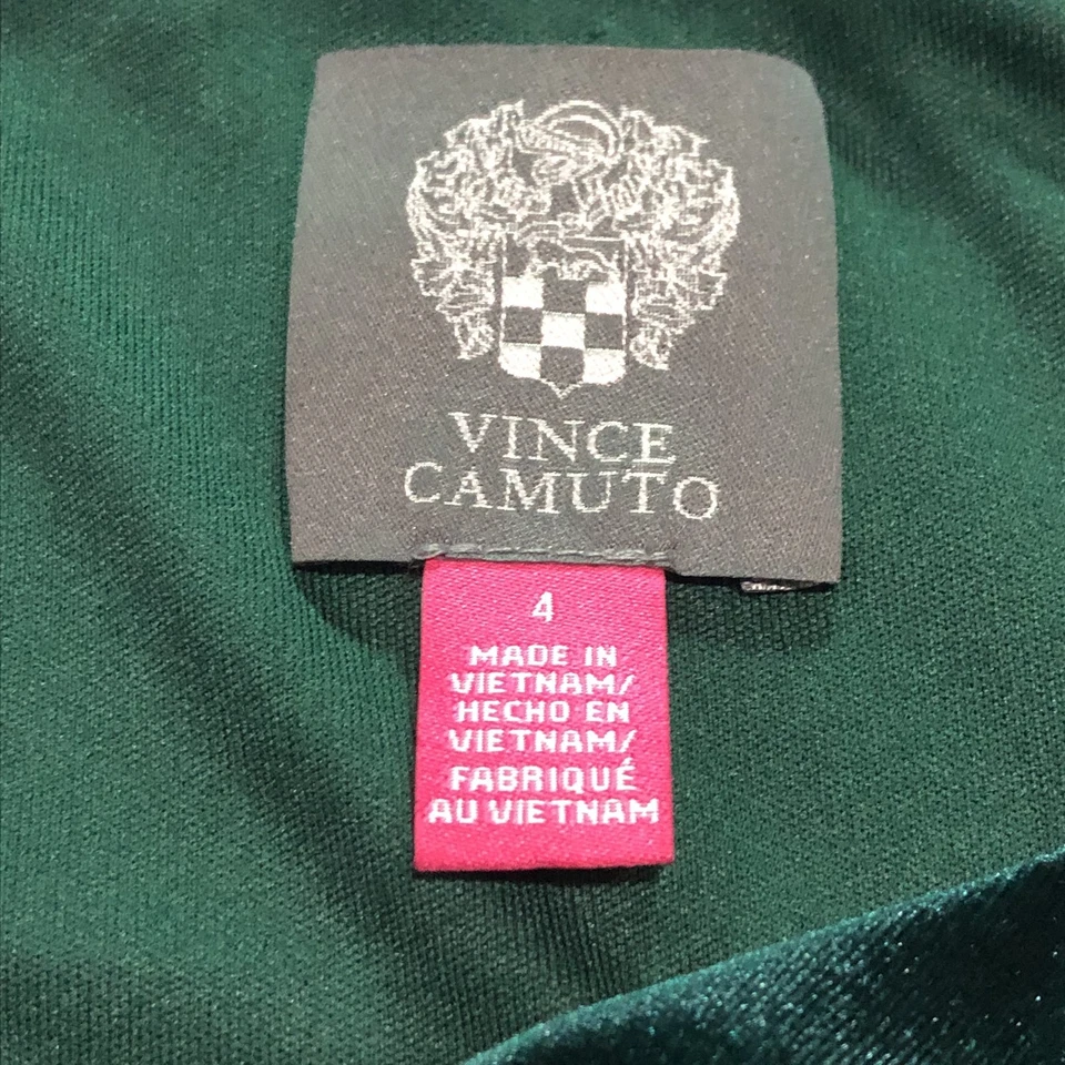 Vince Camuto Velvet Sheath Dress Women's 4 Feminine Forest Indie Party Occasion - Image 2 of 4
